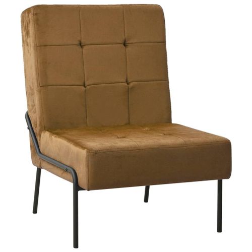 Vidaxl Chaise De Relaxation 65x79x87 Cm Marron Velours
