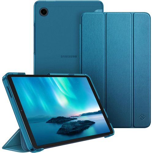 Coque Pour Samsung Galaxy Tab A9 8.7 Pouces 2023 (Sm-X110/X115/X117), Etui Transparent Givré Housse Fine Et Légère, Protection Pour Galaxy Tab A9 8.7, Bleu Paon