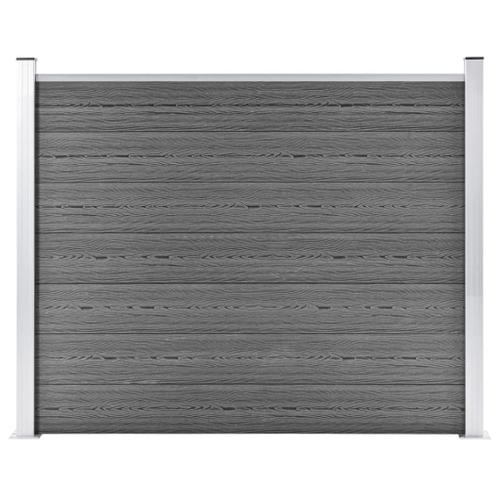 Vidaxl Panneau De Clôture Wpc 180x146 Cm Gris