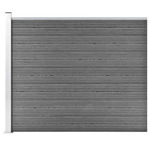 Vidaxl Panneau De Clôture Wpc 175x146 Cm Gris