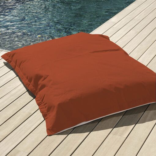 Pouf G&eacute;ant XXL D&eacute;houssable, Flottant pour Piscine, Deco Arts Terracotta