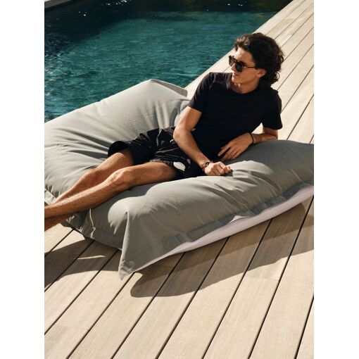 Pouf G&eacute;ant XXL D&eacute;houssable, Flottant pour Piscine, Deco Arts Gris