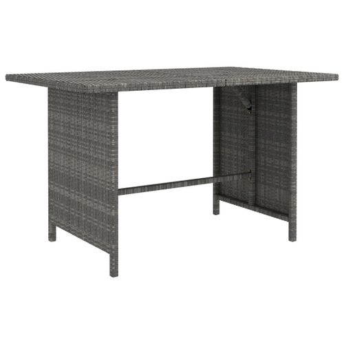 Vidaxl 1560 À Dîner De Jardin Gris 110x70x65 Cm Résine Tressée