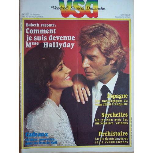 Vsd N° 223 - 1981 - Johnny Hallyday Et Babeth