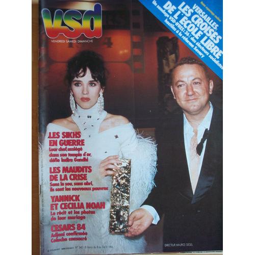 Vsd N° 340 - 1984 - Coluche Et Isabelle Adjani Aux Césars