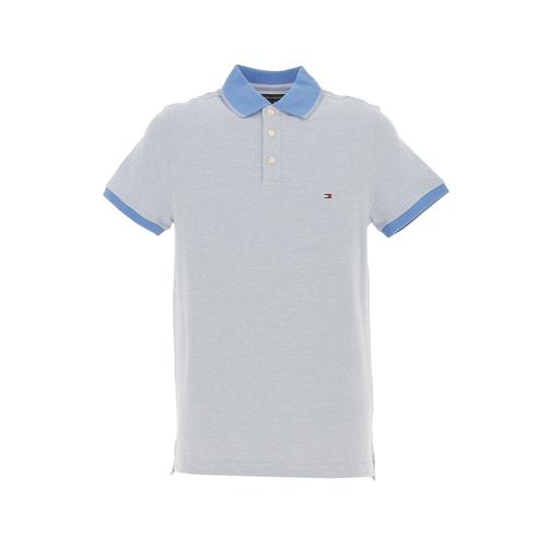 Polo Manches Courtes Tommy Hilfiger Mouline Tipped Slim Bleu Ciel