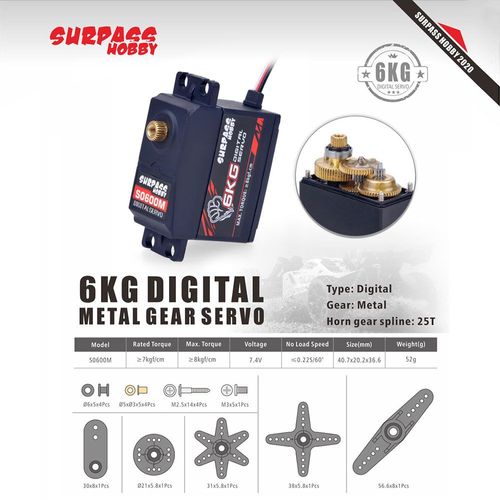 équipement métallique S0600M, 6KG, pour Robot avion RC 1/10 RC, voiture monstre, bateau, conduit d'avion