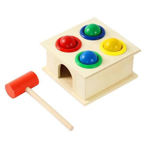 Jouets De Coups De Poing En Bois Pour Garçon Et Fille, Jeu Éducatif En Bois, Cadeau D'Anniversaire, Pour 1, 2, 3 Ans Et Plus