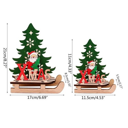 Décoration De Table De Noël, 2 Tailles, Bricolage Artisanal Avec Base De Puzzle, Père Noël/Bonhomme De Neige/Renne, Ornement Pour La Maison, 066b