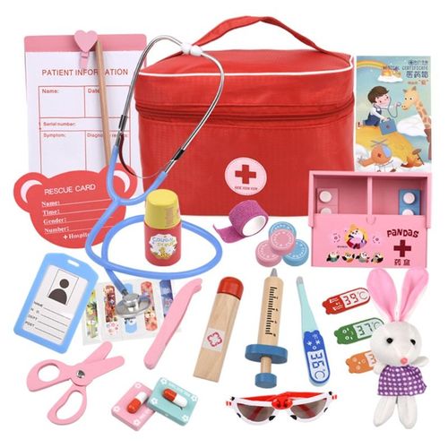Sac De Simulation En Bois 066b, Boîte À Médicaments Pour Fille, Maison De Jeu, Simulation De Médecin, Jouet D'Injection, Cadeau Pour Fille, Costume De Cosplay