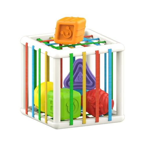 Jouet Interactif Créatif Arc-En-Ciel, 1 Ensemble, Bloc De Stimulation, Puzzle De Correspondance, Cube De Jeu 3d En Forme De Puzzle, Jouet D'Apprentissage