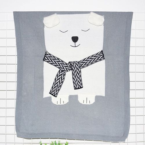 Ours Polaire Pour Enfants, Couverture Tricotée Pour Nouveau-Né, Sac De Couchage, Literie, Tapis De Plage, Accessoires De Photographie