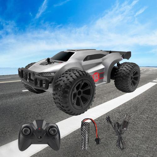 Voiture Haute Télécommandée 4wd Rc, Voitures De Course Rapides 15 Km/H Camion Voiture Jouet Avec Feux De Roue Arrière