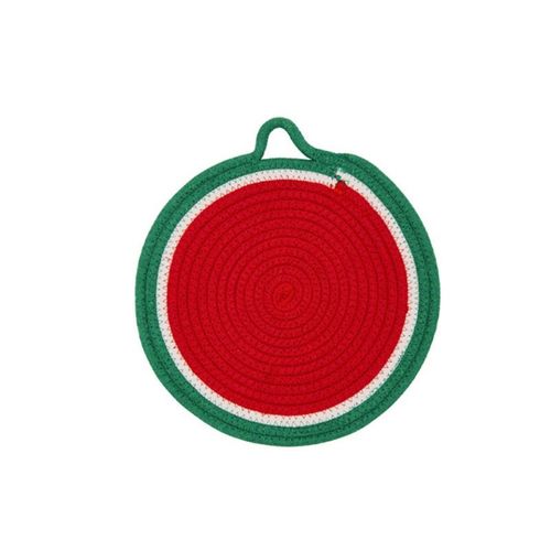 Napperon suspendu aux fruits de dessin animé pour Table à manger, assiette décorative, tapis de plat, dessous de verre, porte-pots en coton, coussin isolant, cuisine, maison