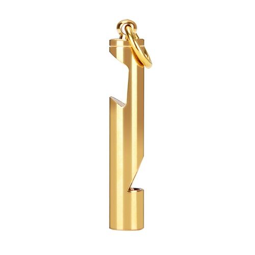 Ouvre bouteille sifflet 2 en 1, polissage en laiton fait à la main, porte clés pendentif multi outil, outils de survie pour Camping en plein air randonnée