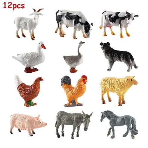 Figurines D'Animaux De Ferme Mini, Lion Sauvage, Jouets, Éléphant, Tigre, Cadeaux Éducatifs, Modèle Sauvage V0k8