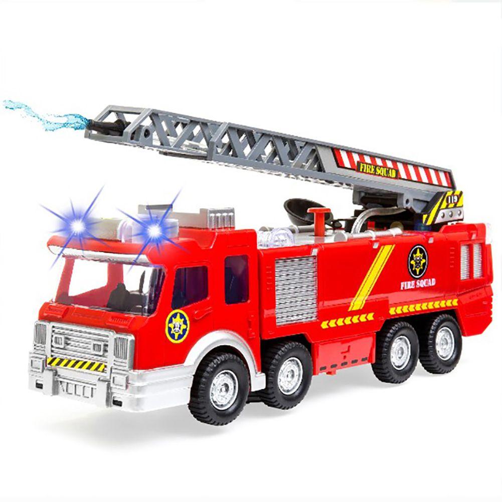 Camion de pompier jouet, Voitures à inertie, Avec lumières et sons