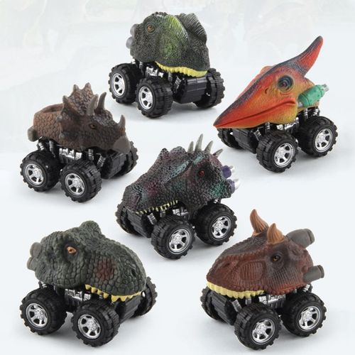 Jouets De Voiture De Dinosaure, Pack De 4, Pour Garçons Et Tout-Petits De 3 Ans, Jeux De Dinosaure T-Rex, Camion Monstre