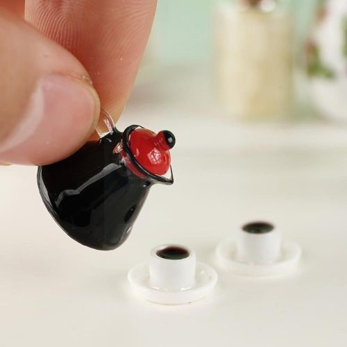 1 12 Accessoires Pour Maison De Poupées Miniature Échelle Résine Mini Type Modèle Cafetière Simulation Mini Poche Décoration Maison De Poupée D2c1