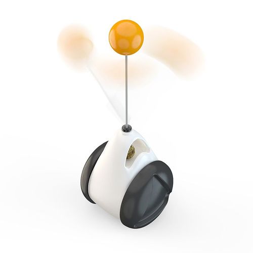 Moulin à vent intelligent pour chat, jouet avec roues, automatique, rotatif irrégulier, interactif, amusant, fournitures pour animaux de compagnie