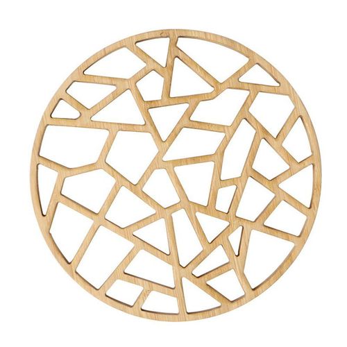 Dessous De Verre Rond En Bois De Bambou, Dessous De Verre Creux Résistant À La Chaleur, Tapis Isolant Antidérapant Pour Tasse De Thé Ou De Café