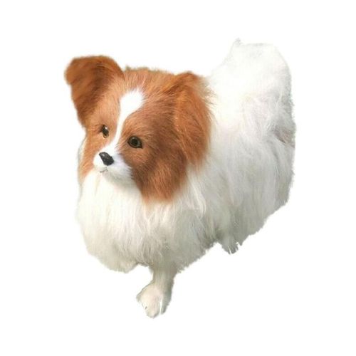Jouet De Simulation De Chien Papillon Réaliste, Chiot, Jouet Pour Animaux De Compagnie, Fait À La Main, Compagnon D'Expédition Y7u1