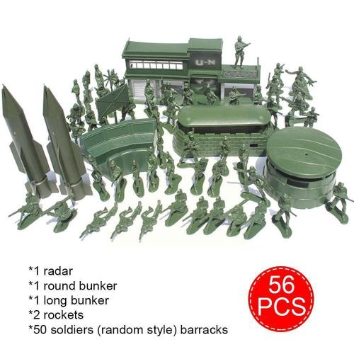 Mini Soldats Militaires, 56 Pièces/Ensemble, Modèles De Figurines, Jouets Pour Enfants, Accessoires De Décoration De Bureau Pour Tout-Petits, Ensemble De Jeu De L'Armée Pour Hommes Et Enfants Clas