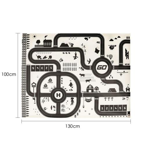 Tapis De Pique-Nique Extérieur Pour Enfants, 130x100cm, Carte De Parking De Ville, Modèle De Voiture, Tapis D'Escalade, Panneau De Jeu