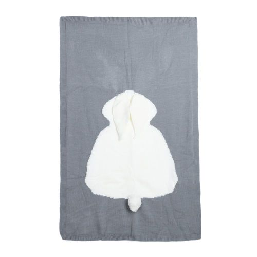 Couvertures Pour Bébé Nouveau-Né, Mignon, Oreille De Grand Lapin, Douce Et Chaude, Tricotée, Serviette De Bain Pour Enfants, Couvertures De Literie Pour Bébés Et Tout-Petits