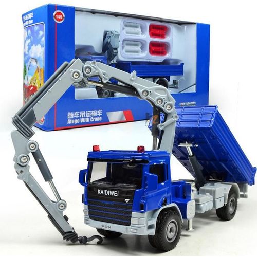 Livraison Gratuite! 2014 Super Cool! Jouets Coulissants En Alliage, Modèles De Véhicules De Construction, Modèle De Camion-Grue, Jouets Éducatifs Pour Bébés 1 : 50