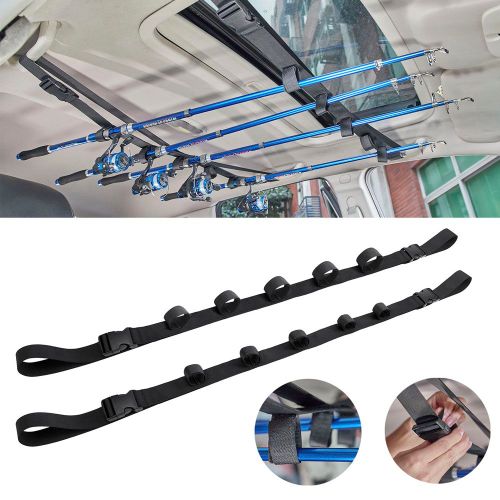 Support De Canne À Pêche Pour Voiture, 2 Pièces, Gadget De Pêche, Sangle De Ceinture, Matériel De Pêche