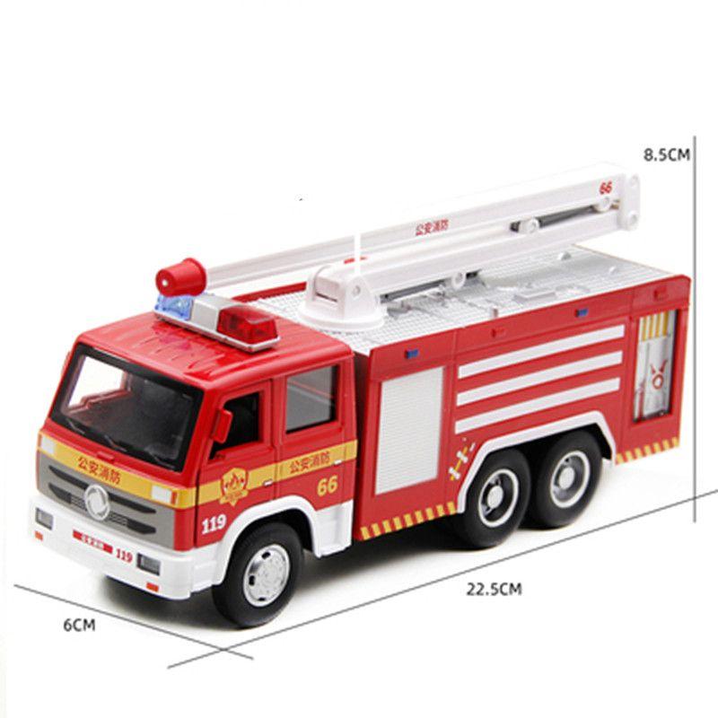 Jouet camion de pompiers échelle 1:32, modèle de pulvérisation d