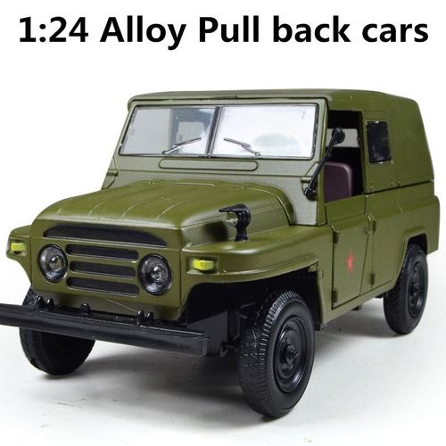 Modèle Militaire, Bataille Cabriolet Jeep 1:24 Alliage Retirer La Voiture, Diecasts Voiture Et Jouets Véhicules Meilleur Cadeau, Livraison Gratuite