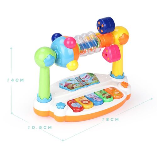 Piano Musical Rotatif Pour Enfants, Avec Lumière Et Son, Jouets Éducatifs, Clavier Sonore D'Animaux, Cadeau Pour Bébés