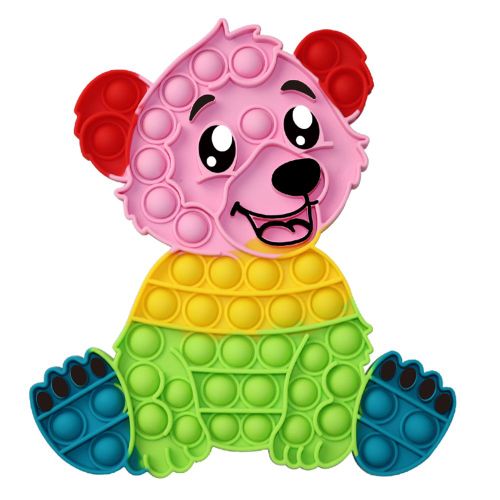 Bulle De Poussée Sensorielle Pour Autisme, Ours Assis, Jouets Pour Autisme, Besoin De Soulager Le Stress, Cadeau Pour Enfants Et Adultes