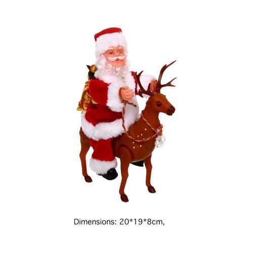 Poupée De Cerf À Cheval Électrique Pour Enfants, Cadeau De Noël Avec Boîte À Musique, Décoration Créative De Nouvel An