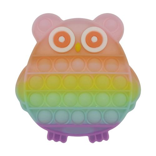 Jouet Anti-Stress Pour Enfants Et Adultes, Anti-Stress, Hibou Arc-En-Ciel, En Silicone
