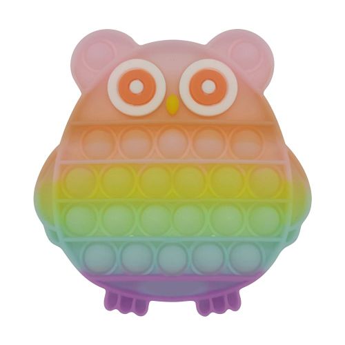 Jouet Anti-Stress Pour Enfants Et Adultes, Anti-Stress, Hibou Arc-En-Ciel, En Silicone