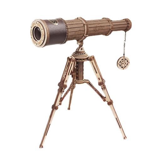 Télescope monoculaire en bois fait à la main, 314 pièces, cadeau 3D stéréo, modèle d'assemblage en bois, enfants adultes, bricolage artisanat, ornements, puzzle Puzz