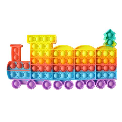 Jouet De Fidget Rainbow Pour Les Enfants, Nouvelle Collection 2021, Bulle De Poussée Sensorielle, Grand Train, Dessin Animé, Anti-Stress, Besoins De Jeu