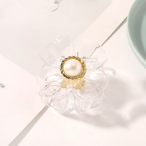 Pince À Cheveux En Acrylique, 1 Pièce, Kawaii, Belle Fleur, Pince À Cheveux Pour Femmes Filles, Épingle À Cheveux, Bandeau En Crabe Pour Le Lavage Des Cheveux, Accessoires D'ornement 