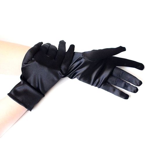 Mode Populaire 1 Paire Noir Blanc Rouge Mitaines Gants Courts Bal Soirée Fête Costume Danse Poignet Gants Dame Fille