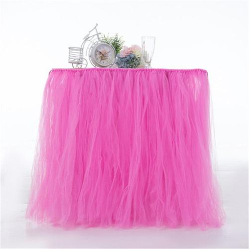 Jupe de Table Tutu en Tulle 80x100cm, 1 pièce, vaisselle de Table, décor pour fête de mariage, noël, Baby Shower, anniversaire