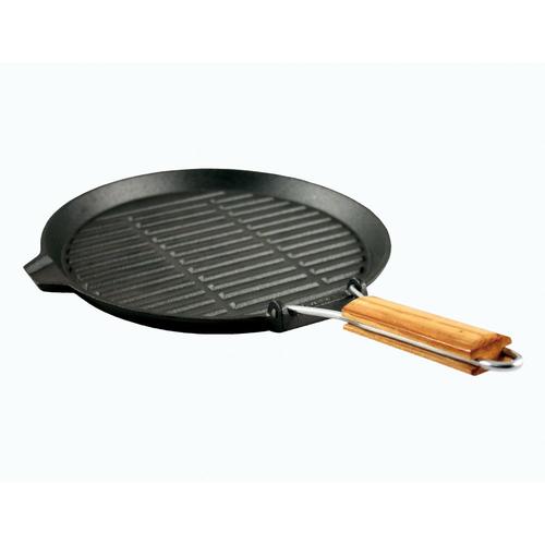 Grill Rond Fonte 25,5 Cm - Manche Rétractable