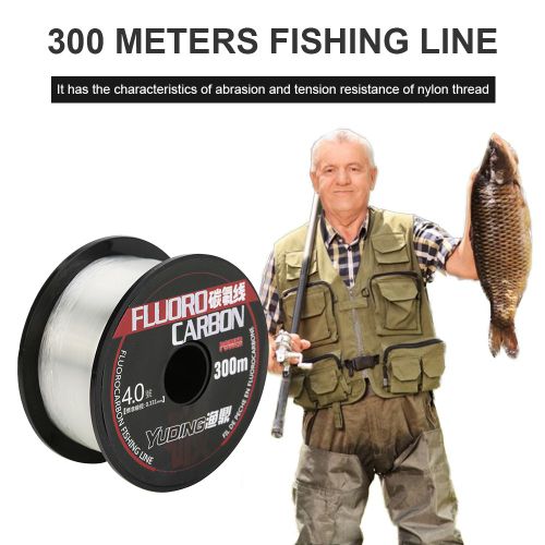 Fil De Pêche En Nylon Durable De 300m, Fil De Fluorine De Carbone Résistant À L'usure Pour Rivière En Eau Douce