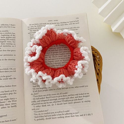 2020 Bande De Caoutchouc Pour Filles, Chouchou À Tricoter, Corde À Cheveux En Laine Tricotée, Bloc De Couleurs, Accessoires Pour Cheveux