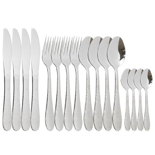 Service De Couverts En Acier Inoxydable, 16 Couteaux, Fourchettes, Cuillères, Or Rose, Service De Table, Service De Couverts De Cuisine, Argenterie