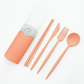 Vaisselle de voyage, couteau fourchette cuillère baguettes avec boîte à couverts  Portable enfant étudiant service de table de fête barbecue
