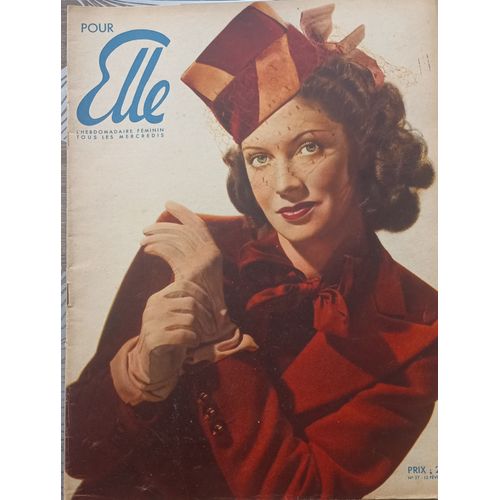Pour Elle N° 27 Du 12 Fevrier 1941 Ancienne Revue De Mode Femme Tricot