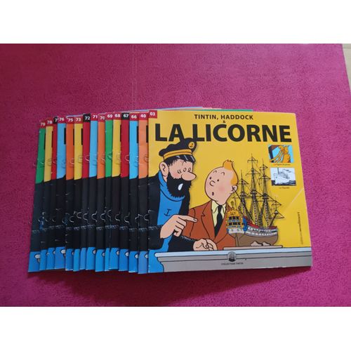 Lot 15 Fascicules Tintin, Haddock & La Licorne - Editions Moulinsart